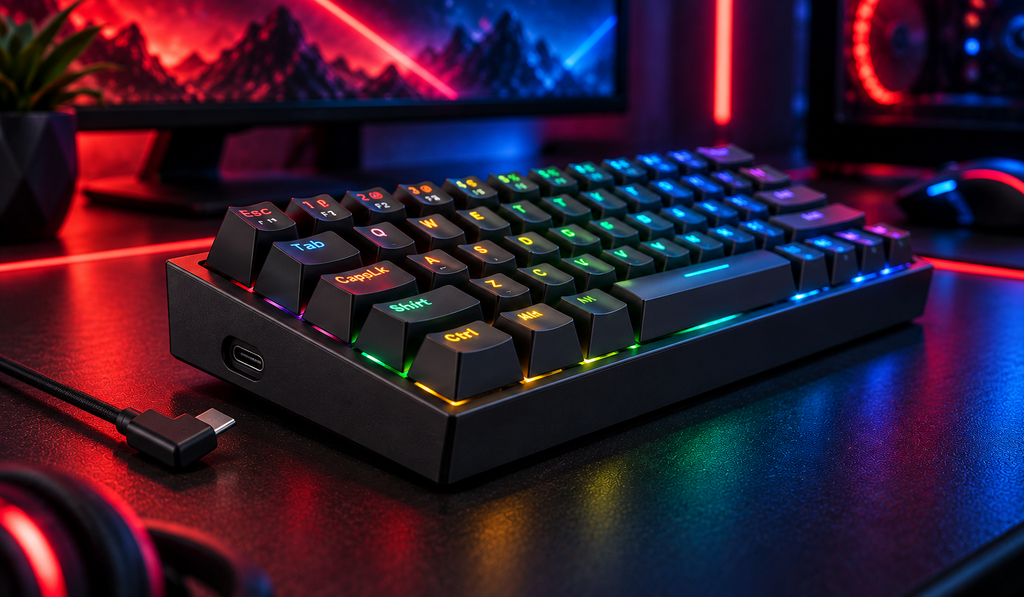 Redragon Fizz Rainbow K617-R-B com cabo USB-C removível
